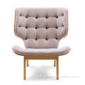 Mammoth Lounge Chair Leather Natural ash Base